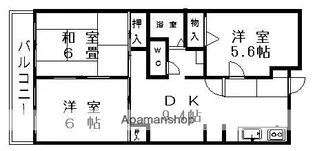 フレアウイング林【2階】の間取り