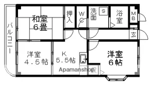 ライトコート宅寿【1階】の間取り