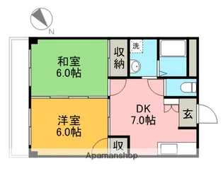 ウィズ南行徳【201号室】の間取り