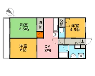 プレステージ市川【2階】の間取り