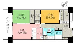 ガーデナヴィルラグナ市川妙典【4階】の間取り