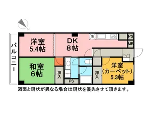 ルネ行徳【5階】の間取り