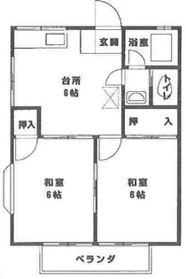 第2山治ハイツ【2階】の間取り