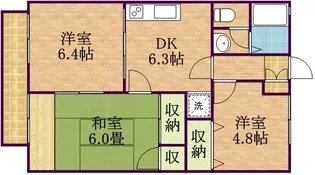 レジデンスヒルトップ Ⅴ【1階】の間取り