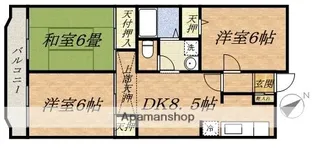 市川グリーンタウン第二ミズホ【3階】の間取り