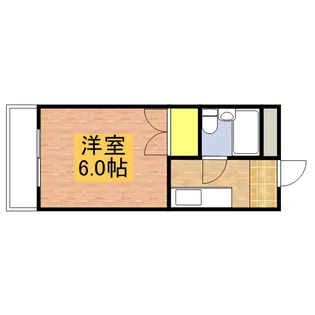 第一ローズハイツ【2階】の間取り