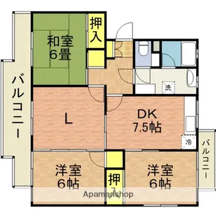 ハイムサンポート【4階】の間取り