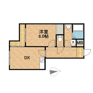 ファミーユ船橋【105号室】の間取り