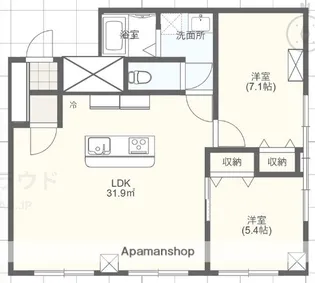 シティクレスト船橋【101号室】の間取り