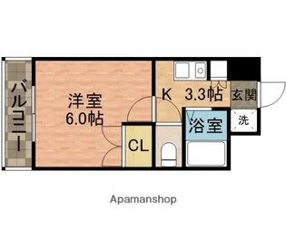 アルカサル浦安【206号室】の間取り