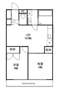 柴田コーポ【2階】の間取り