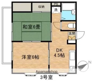 サンパレス夏見【203号室】の間取り
