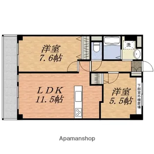 ウインドヒル鎌ヶ谷【6階】の間取り