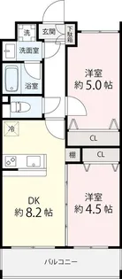 グレースコート【1階】の間取り