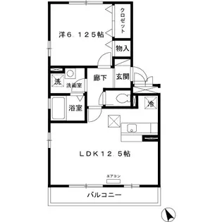 パルハーモニー【1階】の間取り