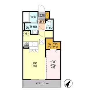 ティアラ新鎌Ⅱ【1階】の間取り