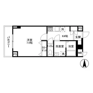 ポワール・K【6階】の間取り