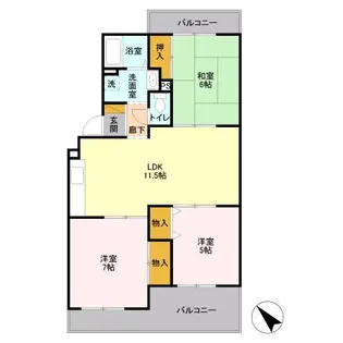 ボアクレール A【1階】の間取り