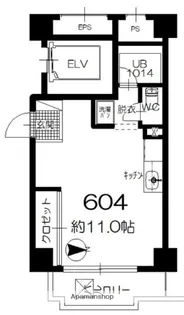 1DKの間取り画像