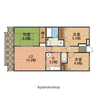 ロアジール船橋【2階】の間取り