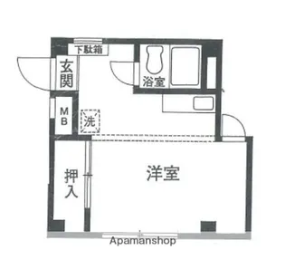 フラット南行徳【102号室】の間取り