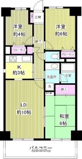 クレストヒル中野木【311号室】の間取り