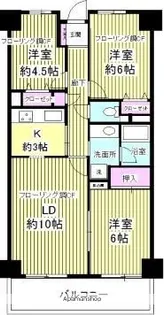クレストヒル中野木【6階】の間取り
