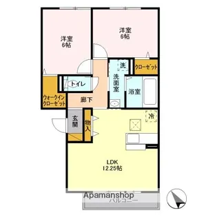 ブランシュールA棟【1階】の間取り