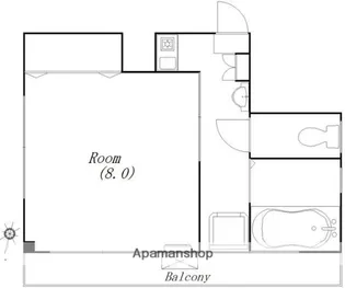 川島ビル【302号室】の間取り