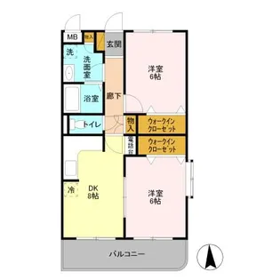 グレースコート法典【3階】の間取り