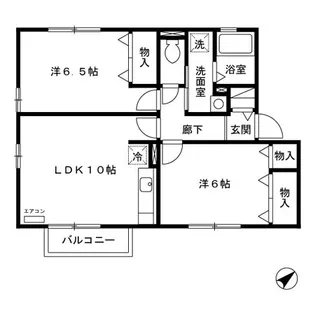 サンコート1番館【1階】の間取り
