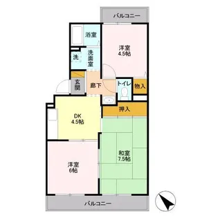 ボアクレール B【2階】の間取り