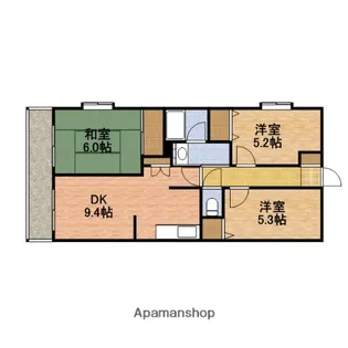 サンフェスタ山手台【205号室】の間取り