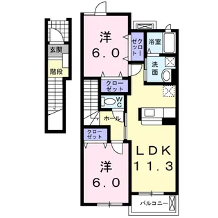 フランメゾン【2階】の間取り