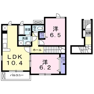 プラウド弐番館【2階】の間取り