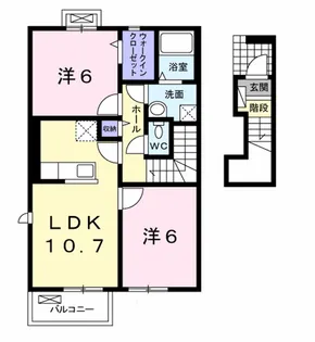 サンガーデン和泉 壱番館【2階】の間取り