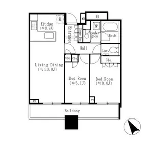 グランドターミナルタワー本八幡【25階】の間取り