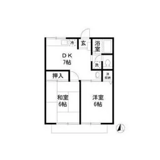 メゾンダジュール5番館【2階】の間取り