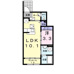 ベル アンジュ【1階】の間取り
