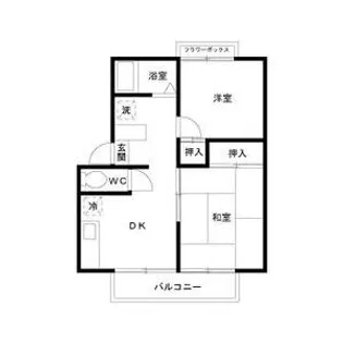 エステートピア岡野【1階】の間取り