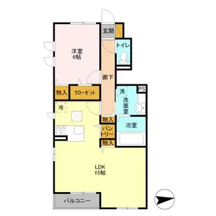 ベルーザ東船橋【1階】の間取り
