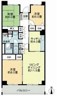 テレパレス船橋三咲A棟【5階】の間取り