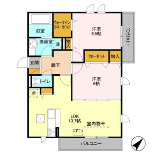 アークヒルズ二宮【1階】の間取り