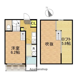 船橋VILLAGE【102号室】の間取り