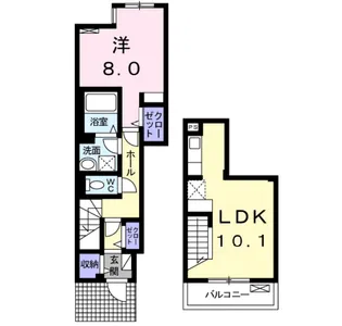 グランディー フローラムⅠ【1階】の間取り