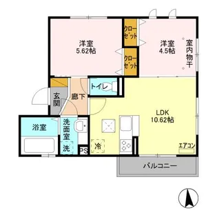 リヴェール【1階】の間取り