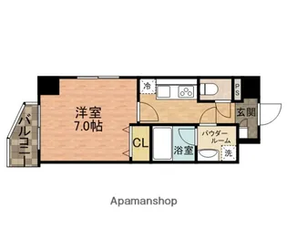 クレシェンテ梅月【4階】の間取り