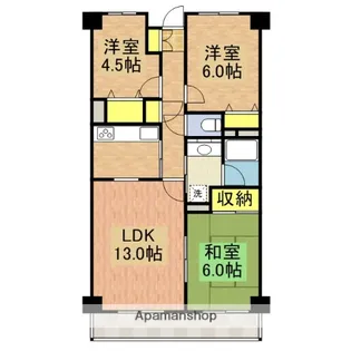 クレストヒル中野木【1階】の間取り