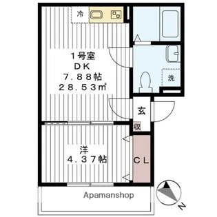 アルネ前原【3階】の間取り