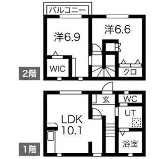 グレイス山手【1階】の間取り